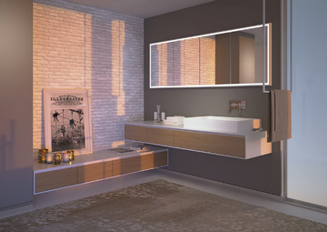QUADRANT - Countertop rectangular Solid Surface washbasin by MOMA Design - view 3